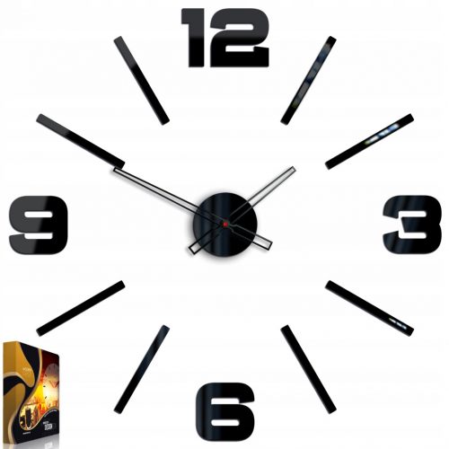  Стенен часовник ModernClock, черен, многоцветен, 75 см