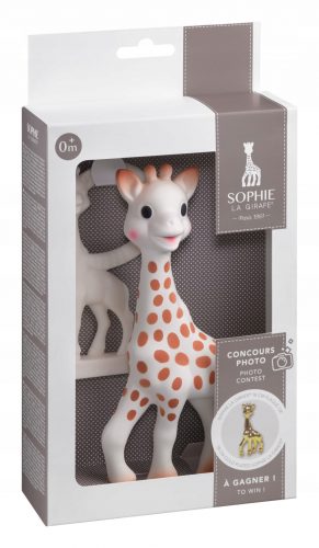  Играчка за зъби Sophie la girafe, гума, нюанси на кафяво и бежово