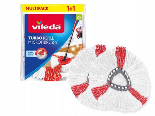 Vileda Easy Wring & Clean Turbo 2в1 ротационна вложка за моп, 14 см