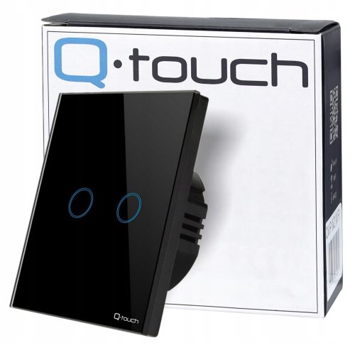 Adelid двоен сензорен превключвател черен QB.W2-TOUCH