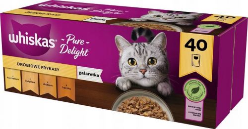  WHISKAS 40x85G ПТИЦЕ ХРАНА В ЖЕЛЕ