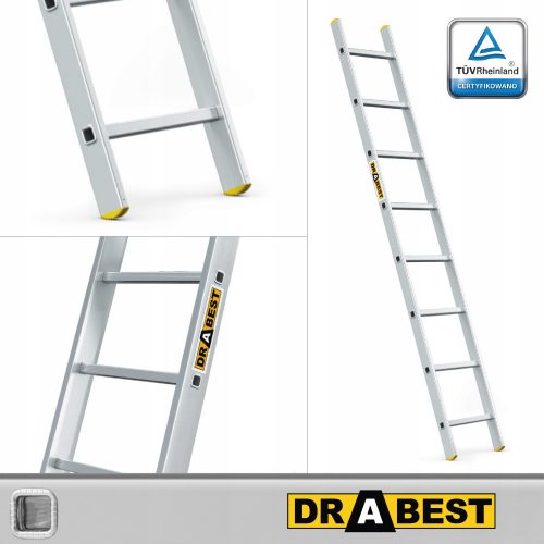 Стълба Drabest 3,2 м алуминий 1 х 8 до 150 кг